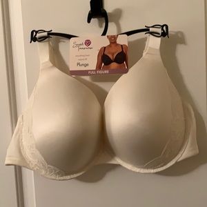 Secret Treasures 46DD new white plunge lifting bra.
